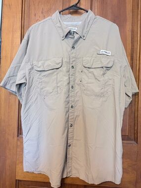 Magellan Outdoors Men’s Short-Sleeve Button-Front Shirt - Tan